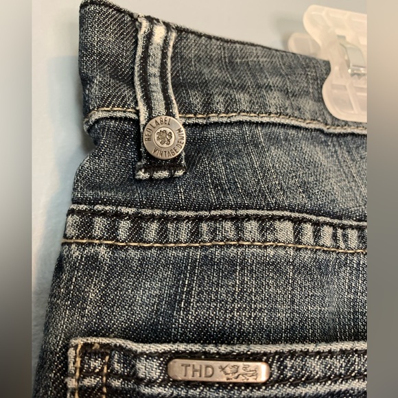 Y2K Tommy Hilfiger Jeans Men’s Size 31x34 Manhattan Bootcut Fit Blue/Gray Flag - Picture 11 of 16